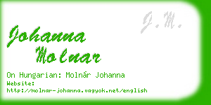 johanna molnar business card